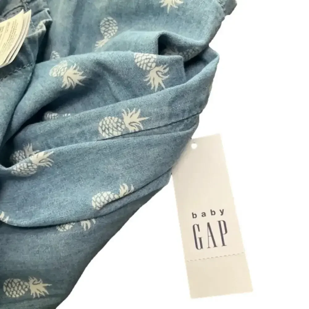 BABY GAP Girl's Blue Denim Sundress Bottoms Set Size 2 NWT
